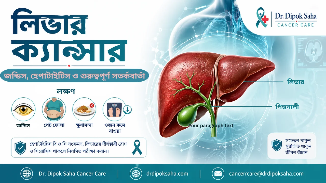 ব্রেইন টিউমার নিয়ে বাংলা মেডিকেল awareness poster যেখানে human brain illustration, MRI brain scan ও brain tumour symptoms দেখানো হয়েছে